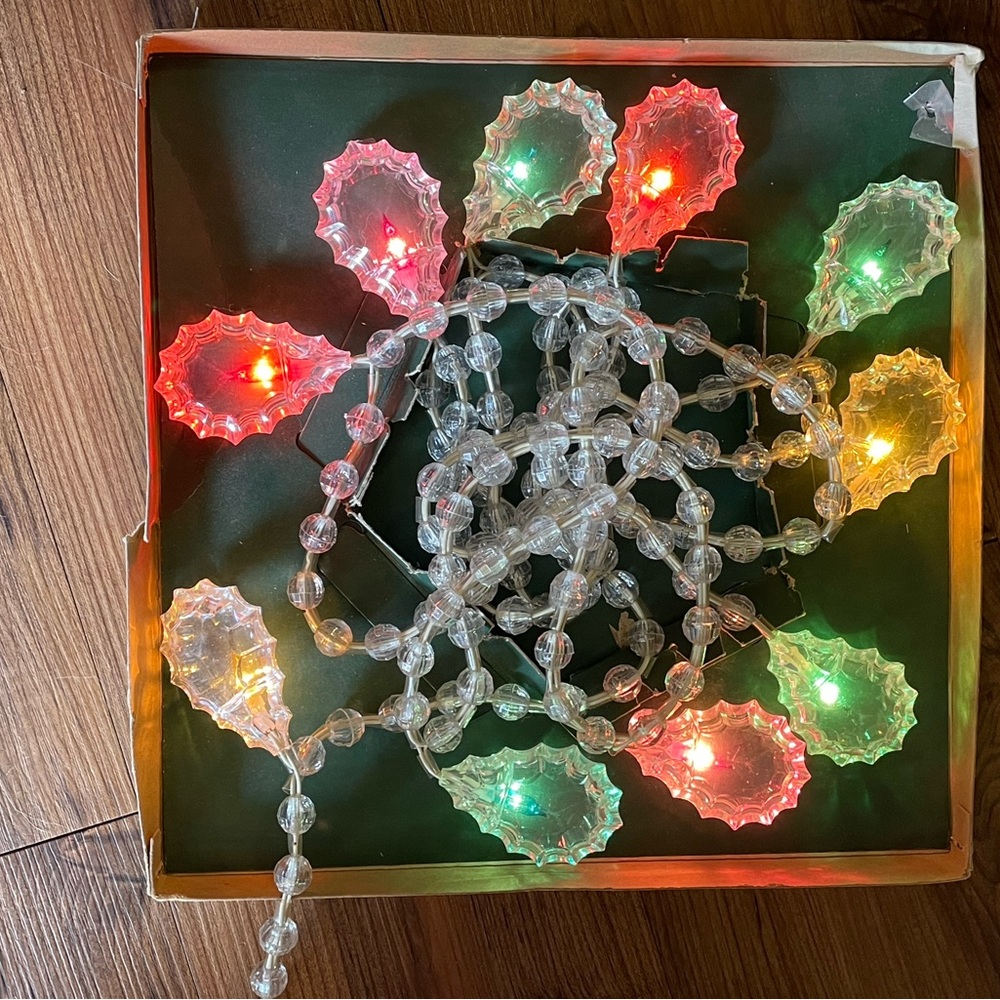 VINTAGE Crystal Christmas Lights- Spot-Lite Brand